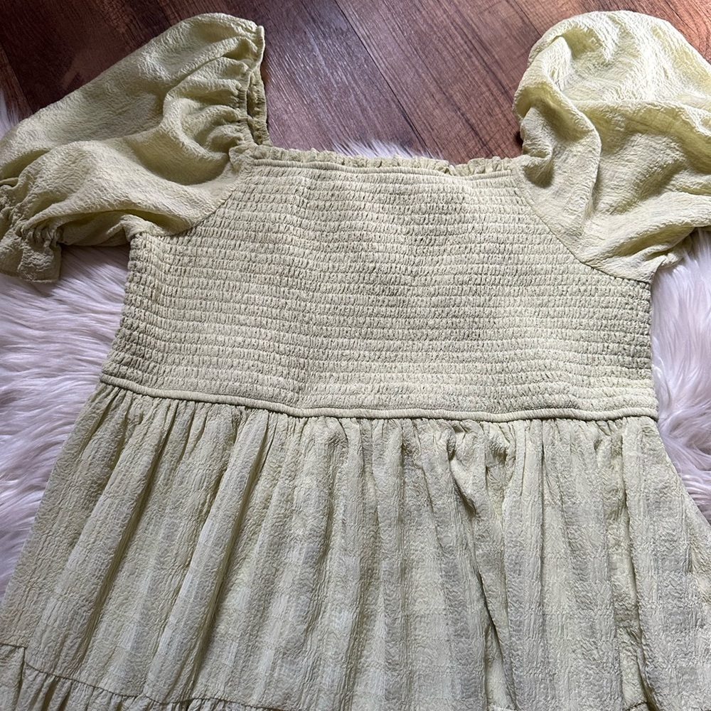 ARULA Clarisse Light Green Smocked Mini Dress - Picture 6 of 6